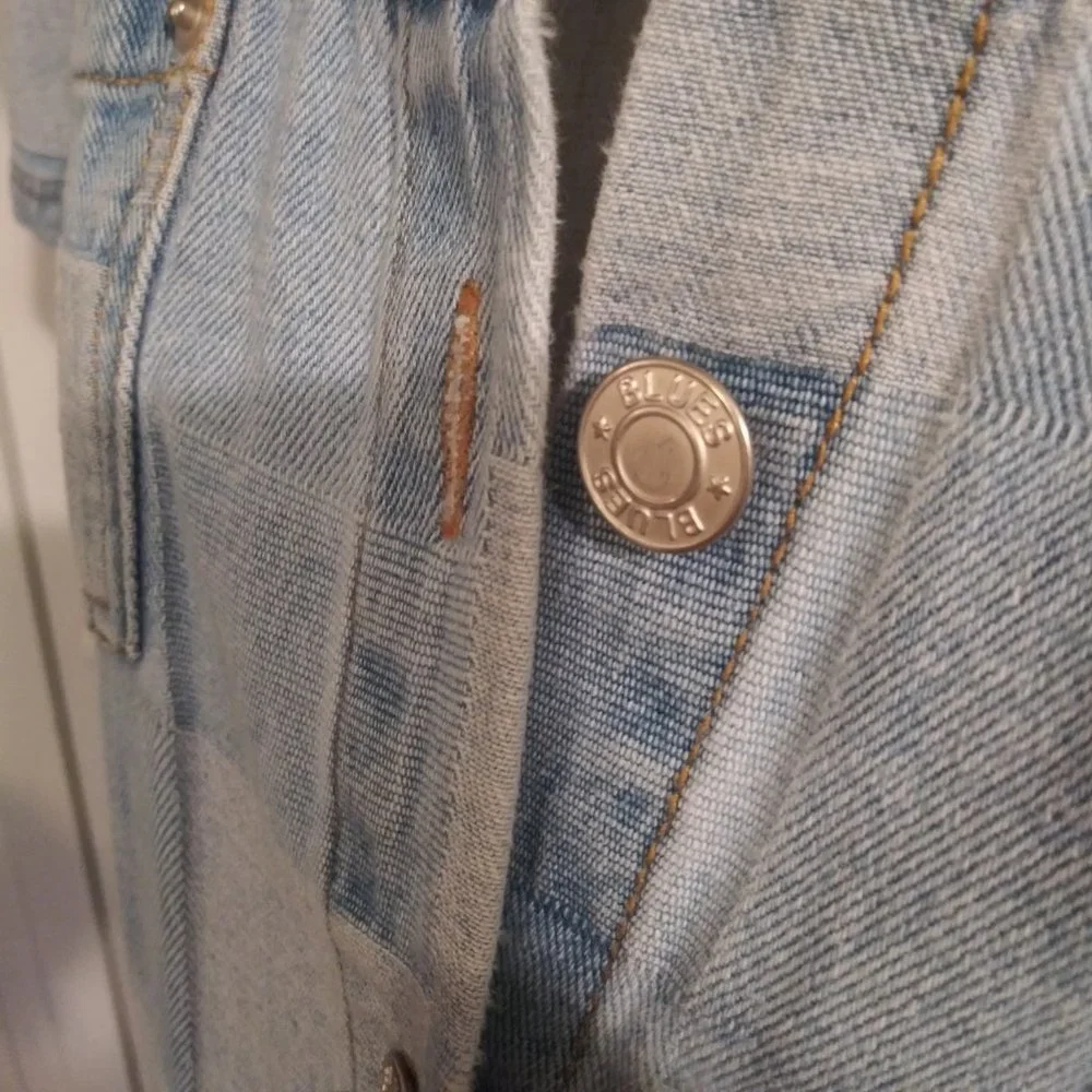 2442 Jeaniemade Size 16 (XL) Baccini Upcycled Jean Dress - Picture 9 of 11